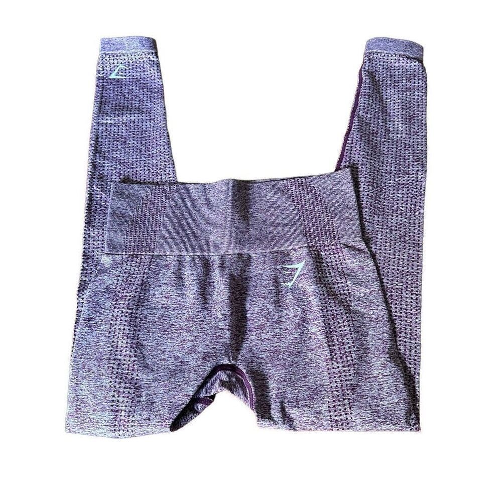 Gymshark Womens Vital Leggings x-Small Purple Marl Seamless High Waist Activewea